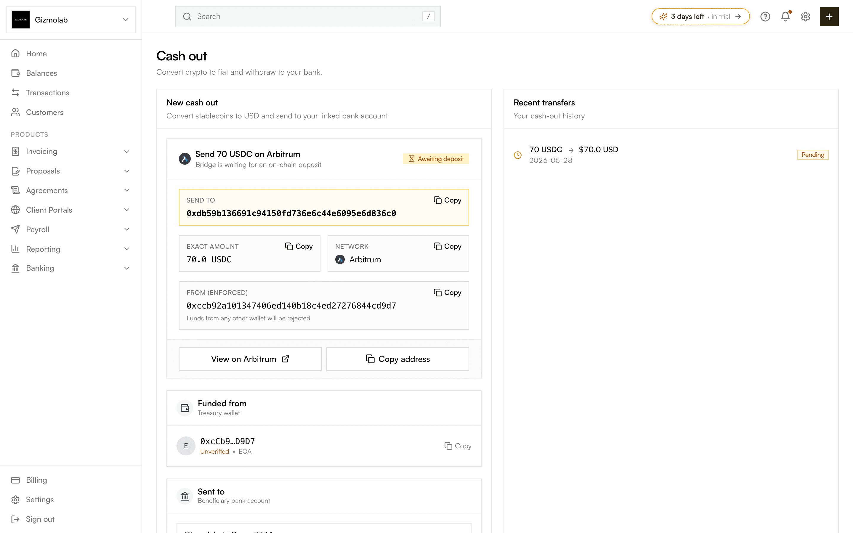 Crypto-to-bank: off-ramping without leaving your books